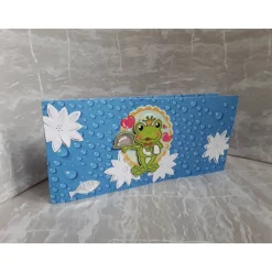 Gutscheinkarte,  Geldgeschenkverpackung Frosch, Kröten