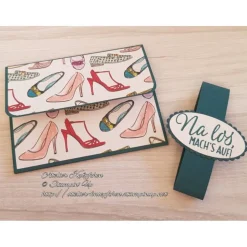 Gutscheinkarte: Na los, mach's auf! ~ Motiv: Schuhe / High Heels ~ 10,5 x 8 cm