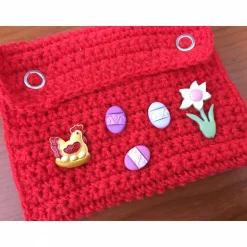 Gutscheinkarten Täschchen für Ostern !!  Kleine Täschchen mit Henne, Eier und Blume Handarbeit  Sofort lieferbar !!!