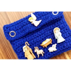 Gutscheinkarten Täschchen für Weihnachten !!  Weihnachtskrippe  Handarbeit