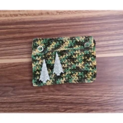 Gutscheinkarten Täschchen für Weihnachten !!  Glitzerbäume   Handarbeit Sofort lieferbar !!!