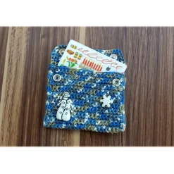 Gutscheinkarten Täschchen für Weihnachten !!  Schneemann  Handarbeit Sofort lieferbar !!!