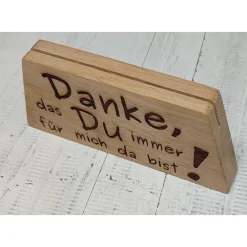 Gutscheinständer aus Eiche Vollholz