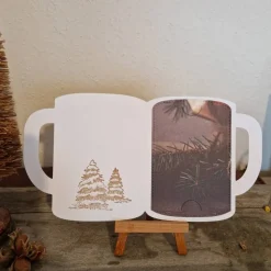 Gutscheinverpackung Weihnachten - Säckchen - Frohes Fest - Bäume