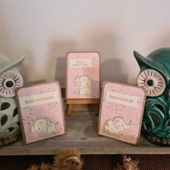 Gutscheinverpackungen - Geburt - süße Elefanten - 3er Set