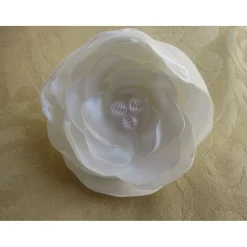 Haarblume Brosche Haarklammer Brautschmuck Weiß 
