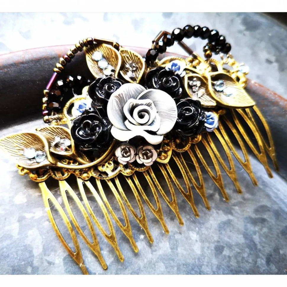 Haarkamm im Vintage-Stil, bronzefarben, Gothic-Romantik , Antik-Stil