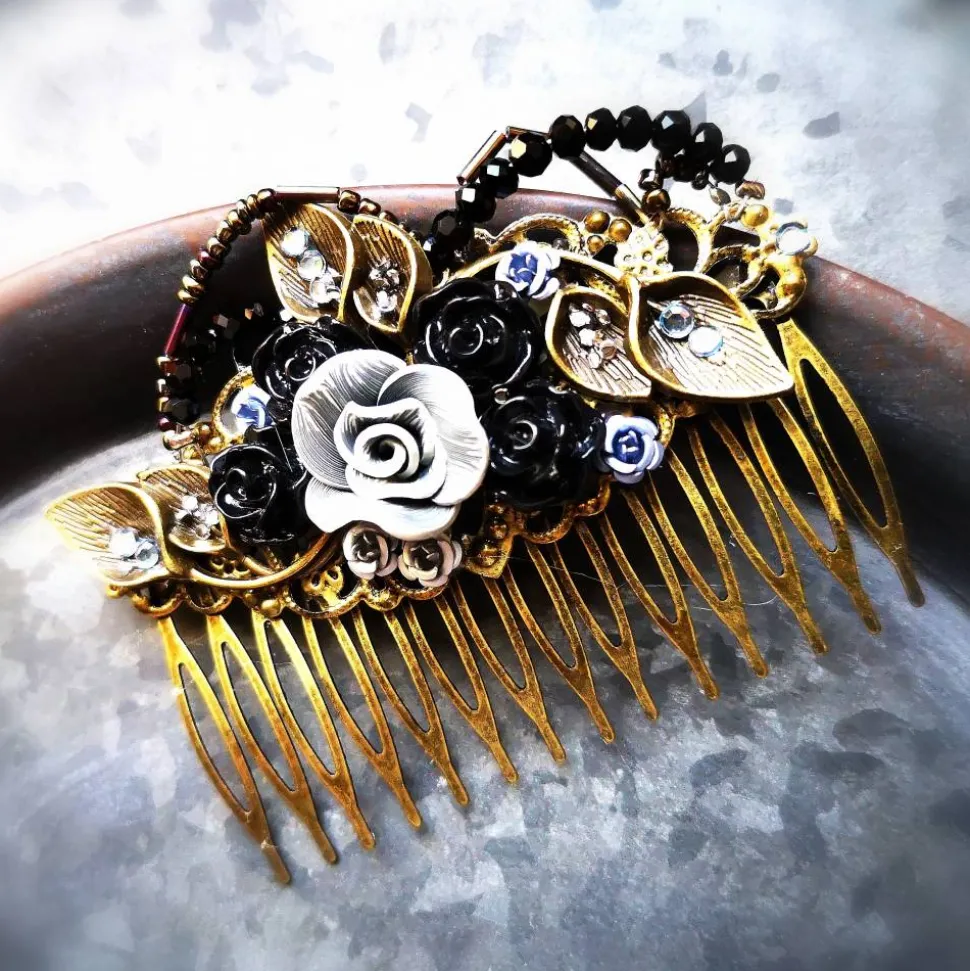 Haarkamm im Vintage-Stil, bronzefarben, Gothic-Romantik , Antik-Stil