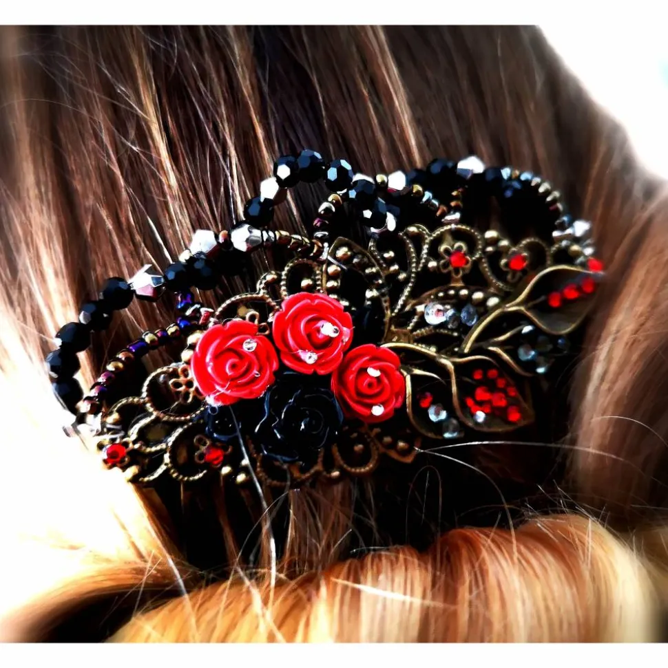 Haarkamm im Vintage-Stil, bronzefarben, Gothic-Romantik , Antik-Stil