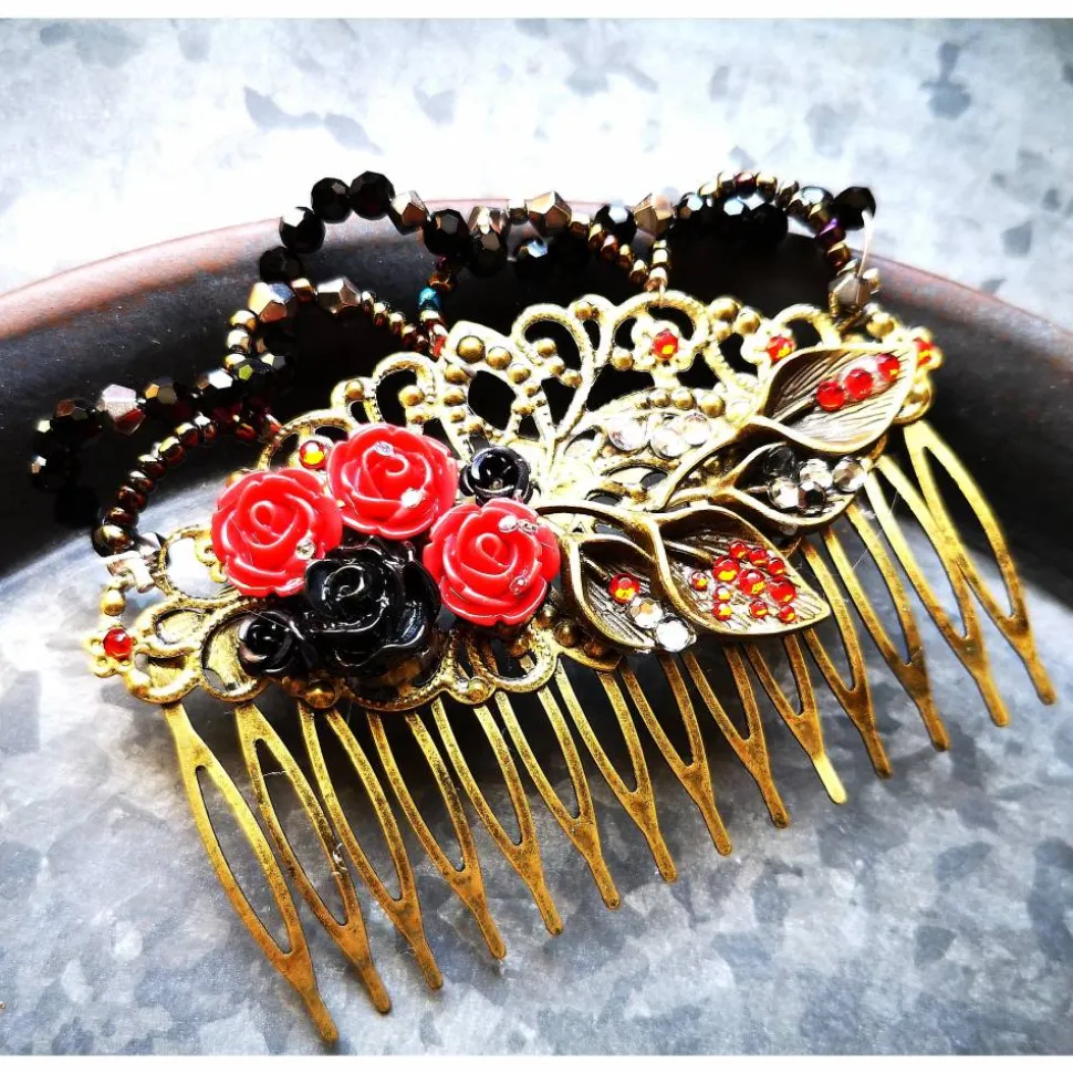 Haarkamm im Vintage-Stil, bronzefarben, Gothic-Romantik , Antik-Stil