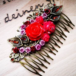 Haarkamm im Vintage-Stil, bronzefarben, Gothic-Romantik , Antik-Stil