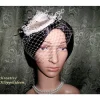 Haarschmuck Fascinator Ivory Hochzeit geklöppelt Handarbeit Brautschmuck