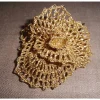 Haarschmuck Handgeklöppelte Blüte goldfarben Brautschmuck für goldene Hochzeit Klöppelspitze Handarbeit