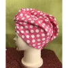 Haarturban aus DDR Frottee – Rosa mit weißen Punkten – Handtuch Turban Nostalgie und Ostalgie
