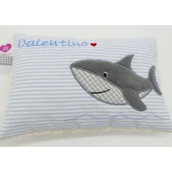 Hai Haifisch Fisch Namenskissen Taufkissen Kuschelkissen Kindergartenkissen Geburtsgeschenk