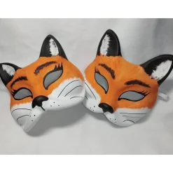 Halbmaske, Fuchs, Maske, handbemalt, Tiermaske, Pappmache