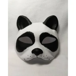 Halbmaske, Panda, Maske, handbemalt, Tiermaske, Pappmache