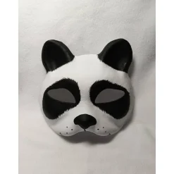 Halbmaske, Panda, Maske, handbemalt, Tiermaske, Pappmache