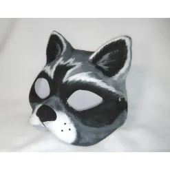 Halbmaske, Waschbär, Maske, handbemalt, Tiermaske, Pappmache