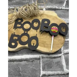 Halloween BOO Lollihalter | Tischdeko | Mitgebsel | Gastgeschenk | Stanzteil