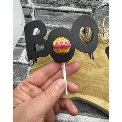 Halloween BOO Lollihalter | Tischdeko | Mitgebsel | Gastgeschenk | Stanzteil
