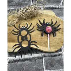 Halloween Spinne Lollihalter | Tischdeko | Mitgebsel | Gastgeschenk | Stanzteil