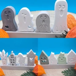 Halloween Steckerchen in Pastell – Handgemachte Deko zum Sammeln & Kombinieren z.B Geister