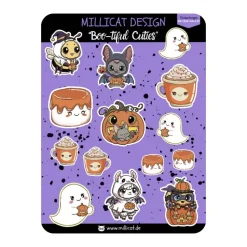 Halloween Stickerbogen "Boo-tiful Cuties" | Aufkleber Halloween