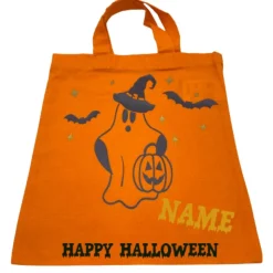 Halloween Tasche mit Namen Beutel Gespenst