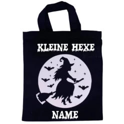 Halloween Tasche mit Namen Beutel Kleine Hexe