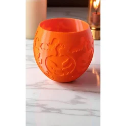 Halloween Teelichthalter 3D-Druck – Kürbis & Hexe aus PLA, handgefertigt, umweltfreundlich