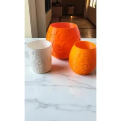 Halloween Teelichthalter 3D-Druck – Kürbis & Hexe aus PLA, handgefertigt, umweltfreundlich