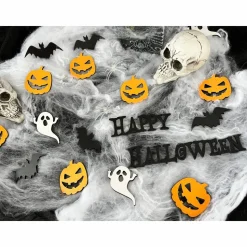 Halloween Tischdekoration 19-teilig, Streudekoration, Halloweenparty, Tischdeko, Halloween, Faschingsparty, Kürbis, Herb