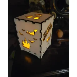 Halloween Windlicht, Halloween Lampe, Laterne Halloween Boxen, Spinne, Kürbis, Hexe