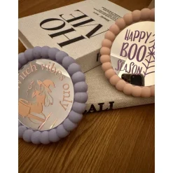 Halloween-Deko Spiegel im 2er-Set | Handgemacht | “Witch vibes only” & “Happy Boo Season