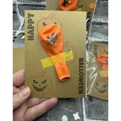 Halloweenkarten | Einladung | Fledermaus | Kürbis | Geist | Handgemacht | Halloweenparty | Party