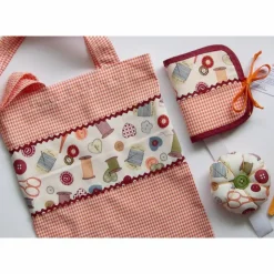 Handarbeitstasche, Handarbeitsbeutel, Projekttasche,Textiles Gestalten, Grundausstattung, Handarbeitsunterricht Schule