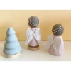 Handbemalte Engel Figurenkegel aus Holz – Weihnachtsdeko & Peg Dolls