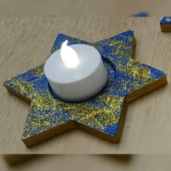 Handbemalte Stern Windlicht 3er Set, Windlicht Stern, Weihnachten Dekoration, Stern Windlichter, Weihnachten Windlicht