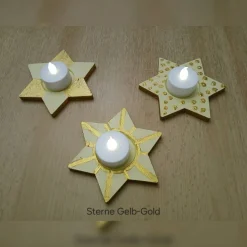Handbemalte Stern Windlicht 3er Set, Windlicht Stern, Weihnachten Dekoration, Stern Windlichter, Weihnachten Windlicht