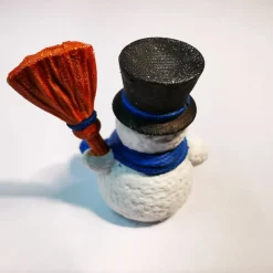 Handbemalter Schneemann mit Zylinder – 2 cm hoch