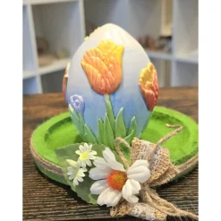 Handbemaltes Osterei mit Tulpenmotiv - Ostern -
