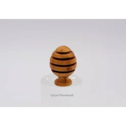 Handgedrechselter Laubbaum –  kugelig „Bauh.-Baum“ Natur Gartenholz Apfel nachhaltig Weihnachtsde