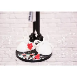 Handgefertigte Dartspieler Holzfigur – Originelles Geldgeschenk für Dart-Fans