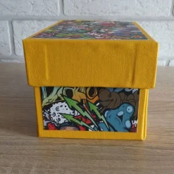 Handgefertigte Geldgeschenkverpackung Skateboard gelb-bunt