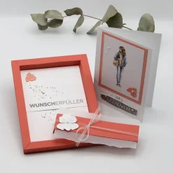 Handgefertigte Geschenkbox zur Jugendweihe mit Karte & Geldfach