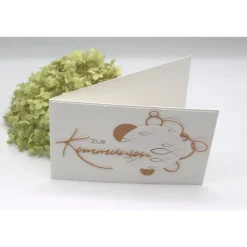 Handgefertigte Glückwunschkarte zur Kommunion – liebevolle Karte zur Erstkommunion