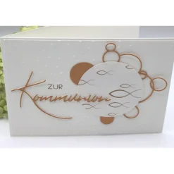 Handgefertigte Glückwunschkarte zur Kommunion – liebevolle Karte zur Erstkommunion