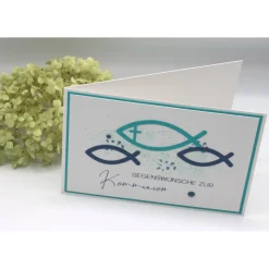 Handgefertigte Glückwunschkarte zur Kommunion – liebevolle Karte zur Erstkommunion