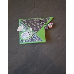 Handgefertigte Glückwunschkarte – Einzigartige Aufstellkarte mit Umschlag & Gutscheinumschlag